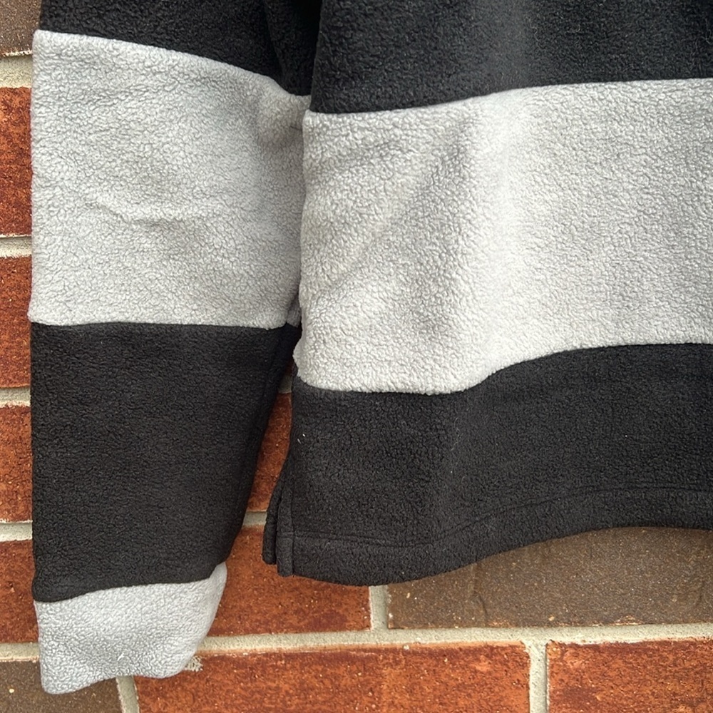 Victorias Secret PINK Fleece Stripe Pullover Quarter Zip Sweater - Picture 5 of 10